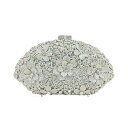 【中古】【未使用・未開封品】Dazzling Crystal Flower レディース クリスタルクラッチ イブニングバッグ ウェディングパーティー ダイヤモン...