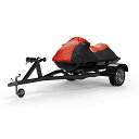 【中古】【未使用 未開封品】全天候型ジェットスキーカバー 2011-2013 SEA DOO GTX Ltd対応 260 - レッド/ブラック - 牽引可能 - 雨 日光などから保護 トレーラーストラップ