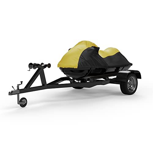 【中古】【未使用・未開封品】(YELLOW And Black) - Weatherproof Jet Ski Cover For SEA DOO 3D (Vertical/Knee Positions) 2004-2006 - 4 Colour Option - All Weather - Tr