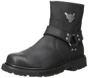 【中古】【未使用・未開封品】HARLEY-DAVIDSON FOOTWEAR メンズ ランバートバイクブーツ, ブラック, 12