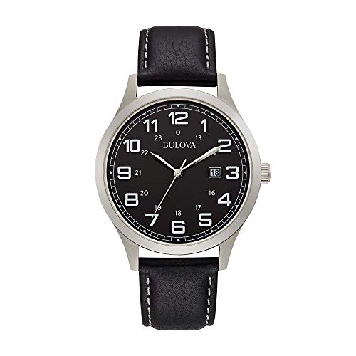 【中古】【未使用・未開封品】Bulova メンズ ドレスは、ステンレススチールウォッチダイヤル ブラック