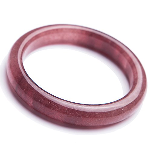 【中古】【未使用・未開封品】純正レッド自然Strawberry Quartz Crystal Round女性レディースファッションバングルInner直径61?mm