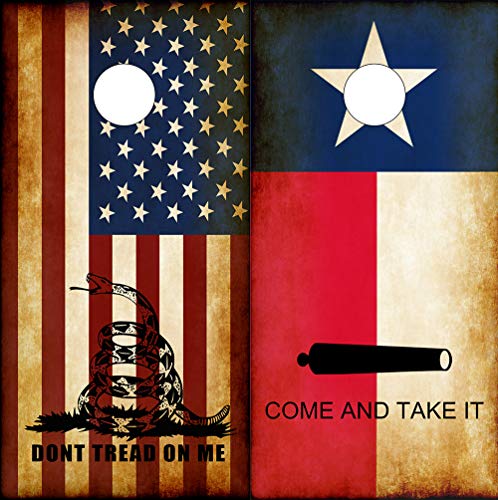 【中古】【未使用・未開封品】Speed DemonホットロッドShop Cornholeボードラップ~コンボTexas Flag Come and Take It &素朴なAmerican Dont Tread On Me DTOM Corn穴・ボード