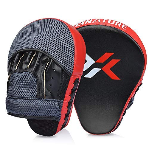 š̤ۡѡ̤ʡXnature Essential Curved Boxing MMA Punching Mitts Boxing Pads Hook & Jab Pads MMA Target Focus Punching Mitts Thai Strike Kick Shield