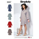 【中古】【未使用・未開封品】Simplicity S レディース シャツ ワンピース 裁縫柄 サイズ20W-28W