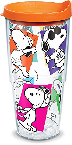 【中古】【未使用・未開封品】Tervis Peanuts マルチスヌーピー アメリカ製 二重壁断熱タンブラー 24オンス クリア