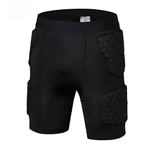 【中古】【未使用・未開封品】(XX-Large) - Men's Padded Shorts Compression Protective Underwear Hip Butt Pad Short for Basketball Football Soccer Hockey Bike Cycling