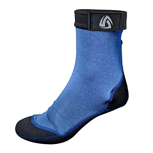 【中古】【未使用・未開封品】(L - Size 10-11, Heather Marine) - Tilos Sport Skin Socks for Adults and Kids, Protect Against Hot Sand & Sunburn for Water Sports & Be