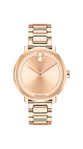 š̤ۡѡ̤ʡMovado Women's Bold 34mm Rose Gold-Tone Steel Bracelet &Case Quartz Analog Watch 3600503