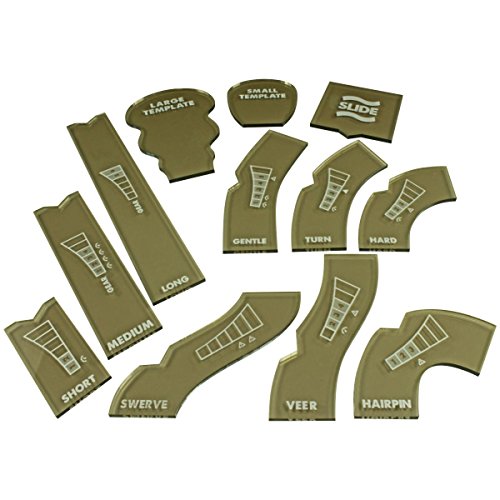 【中古】【未使用・未開封品】Litko Game Accessories GASLANDS Template Set, Translucent Bronze (12)