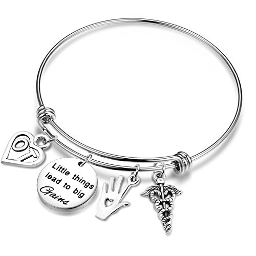 【中古】【未使用・未開封品】作業療法TgbjeバングルLittle Things Lead to Big Gains ot, OT療法の拡張可能なブレスレットギ...