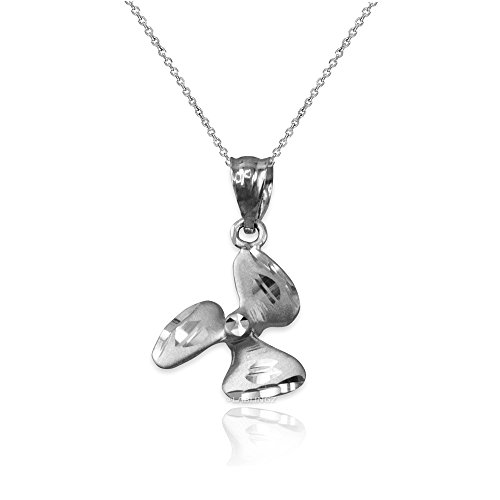 【中古】【未使用・未開封品】La BlingzスターリングシルバーサテンDCロータープロペラネックレス シル..