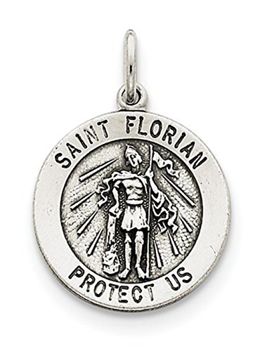 【中古】【未使用・未開封品】スターリングシルバーアンティークSaint Florian Medal (26?x 20?mm)