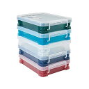 【中古】【未使用・未開封品】スーパーStacker、ドキュメントボックス、様々な色、5パック