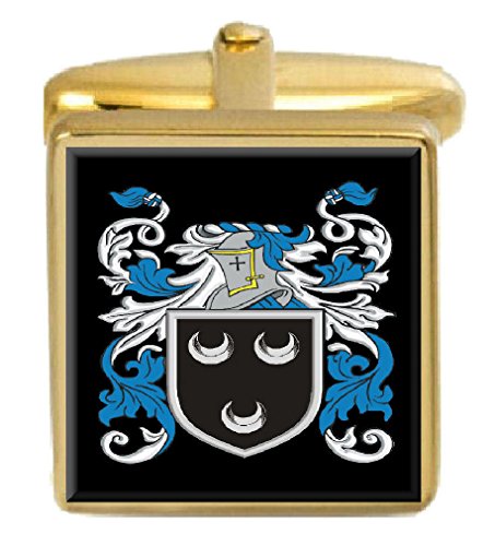 【中古】【未使用・未開封品】セレクトギフト ハリスイングランド ファミリー クレスト 姓紋章 ゴールドカフリンクス 刻印ボックス