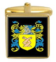 【中古】【未使用・未開封品】Select Gifts Carey England 家紋 名字紋 ゴールドカフスボタン 刻印ボックス