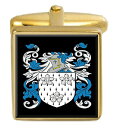 【中古】【未使用・未開封品】(セレクトギフト) Select Gifts マキン・アイルランドの紋章 名字紋章 ゴールドカフスボタン 刻印ボックス