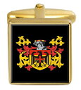 【中古】【未使用・未開封品】Select Gifts Goodale イングランド ファミリー クレスト 姓紋章 ゴールドカフリンクス 刻印ボックス