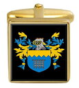 【中古】【未使用・未開封品】Select Gifts Geal England 家紋 名字紋 ゴールドカフスボタン 刻印ボックス