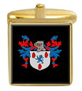 【中古】【未使用・未開封品】Adair Ireland Family Crest Surname Coat Of Arms ゴールドカフリンクス 刻印ボックス