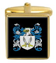 【中古】【未使用・未開封品】Select Gifts Hyett England Family Crest 姓紋章 ゴールドカフリンクス 刻印ボックス