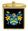 【中古】【未使用・未開封品】Select Gifts ロクストン イングランド家 紋章 姓紋章 ゴールドカフリンクス 刻印ボックス