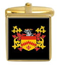 【中古】【未使用・未開封品】Select Gifts O'Byrne Ireland Family Crest 姓紋章 ゴールドカフリンクス 刻印ボックス