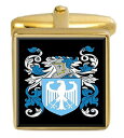 【中古】【未使用・未開封品】Select Gifts Marskell イングランド ファミリー クレスト 姓紋章 ゴールドカフリンクス 刻印ボックス