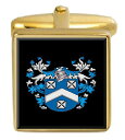 【中古】【未使用・未開封品】Select Gifts バークレイスコットランド家紋 姓紋章 ゴールドカフリンクス 刻印ボックス