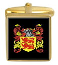 【中古】【未使用・未開封品】Select Gifts Mccue スコットランド ファミリー クレスト 姓紋章 ゴールドカフリンクス 刻印ボックス