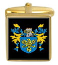 【中古】【未使用・未開封品】Shakesheff England Family Crest 姓紋章 ゴールドカフリンクス 刻印ボックス
