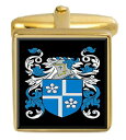 【中古】【未使用・未開封品】Select Gifts Rumm England Family Crest 姓紋章 ゴールドカフリンクス 刻印ボックス