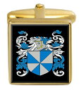 【中古】【未使用・未開封品】Select Gifts Brixen イングランド家紋 名字紋章 紋章 ゴールドカフスボタン 刻印ボックス