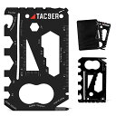 【中古】【未使用・未開封品】TAC9ER 22-in-1ウォレットマルチツールクレジットカードサイズのサバイバルツールは、迅速な修正のためにポケットEDCレスキ...
