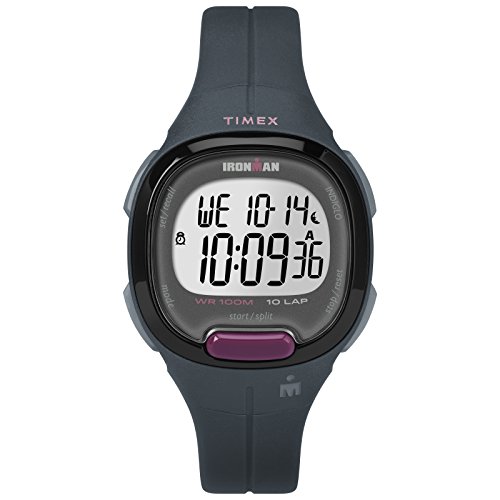 【中古】【未使用・未開封品】Timex レディース アイアンマン トランジット 33mm 腕時計, グレー/パープル, クロノグラフ。