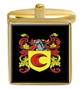 【中古】【未使用・未開封品】Select Gifts Mabyn Wales ファミリー クレスト 姓紋章 ゴールドカフリンクス 刻印ボックス