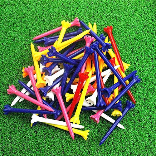 š̤ۡѡ̤ʡ(7-prong (65 mm)) - Crestgolf Mixed Colour Claw Golf Tees 7cm Nearly Plastic Prong Golf Tee Low Resistance Zero Friction Durable 100pac