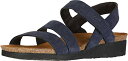 【中古】【未使用・未開封品】Naot Footwear レディース Kayla ウェッジサンダル コルクフットベッドとアーチサポート - バックストラップ付き調節可能な3ストラップサンダル(4)