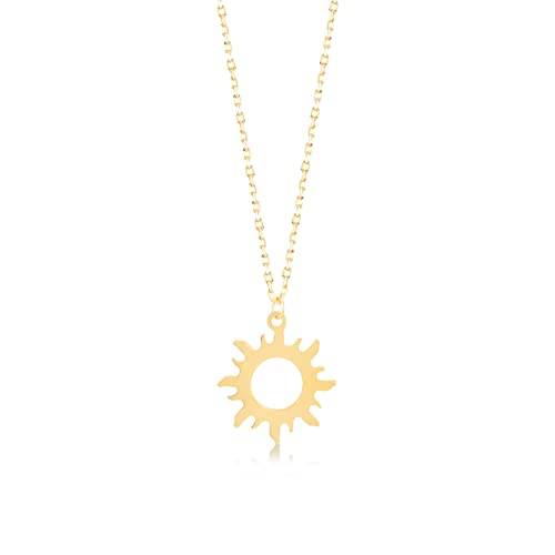【中古】【未使用 未開封品】Gelin 14 KリアルゴールドGood VibesのみSunのネックレスの女性 ガールフレンド パリの設計