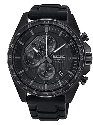 【中古】【未使用・未開封品】Seiko セイコー Motosportz Chronograph Seiko ブラック メンズ アナログ カジュアル クォーツ 海外出荷 SSB327P1