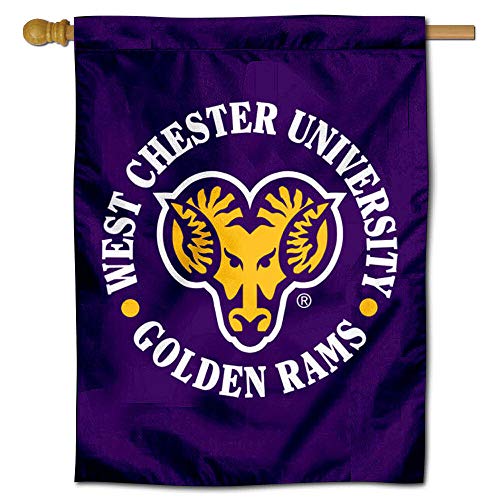 College Flags and Banners Co. ウェストチェスターゴールデンラムズ 両面ハウスフラッグ