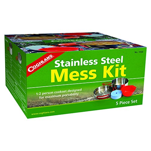 Coghlan's Single Person Stainless Mess Kit, Stainless Silver, Multiple