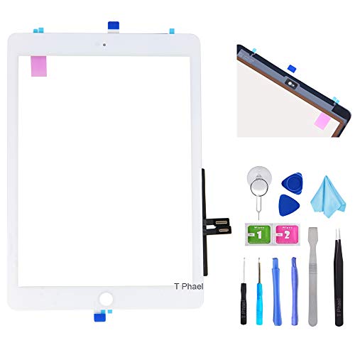 【中古】【未使用・未開封品】T Phael ホワイトデジタイザー修理キット iPad 9.7インチ 2018 iPad 6 第6世代 A1893 A1954 タッチスクリーンデジタイザー交換用 (ホームボタン