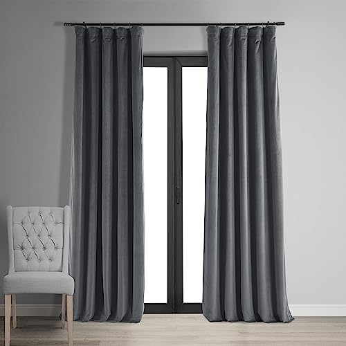 【中古】【未使用・未開封品】HPD Half Price Drapes シグネチャー ベルベット 遮光カーテン 寝室用 50 x 108 (1パネル) VPCH-180101-108 ディスタンス ブルー グレー 【中古】【未使用・未開封品】HPD Half Price Drapes シグネチャー ベルベット 遮光カーテン 寝室用 50 x 108 (1パネル) VPCH-180101-108 ディスタンス ブルー グレー