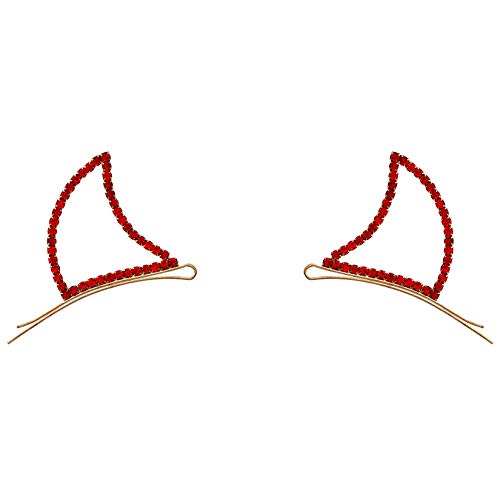 【中古】【未使用・未開封品】Rosemarie Collections レディース デビルホーン ラインストーン ヘアク..