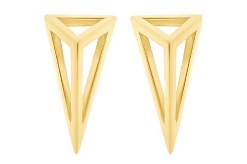 SWAROVSKI - 【中古】【未使用・未開封品】抽象三角形スタッドイヤリング14?K Gold overスターリングシルバー