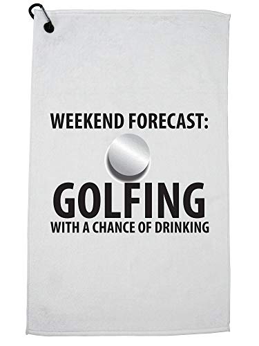 【中古】【未使用・未開封品】Hollywood Thread Golfing with a Chance of Drinking ファニーゴルファーゴルフタオル カラビナクリップ付き