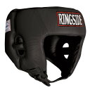 【中古】【未使用・未開封品】Ringside Competition ボクシング ムエタイ 総合格闘技 スパーリング ヘッド保護 ヘッドギア チークなし ブラック Mサイズ