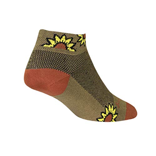 SockGuy レディース 1インチ サニー サイクリング/ランニングソックス M ブラウン