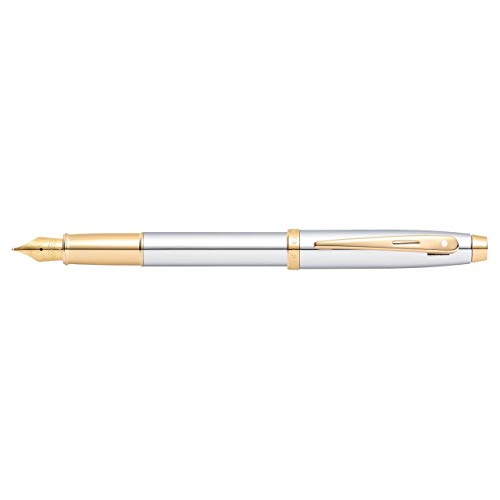 【中古】【未使用・未開封品】Sheaffer 100 Chrome with Gold Tone Fountain Pen - Medium Nib 【中古】【未使用・未開封品】Sheaffer 100 Chrome with Gold Tone Fountain Pen - Medium Nib